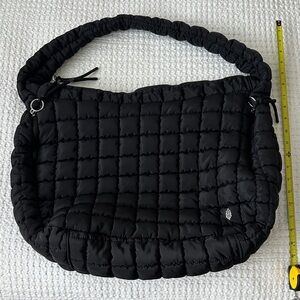 Free people Movement Black Quilted Shoulder Bag